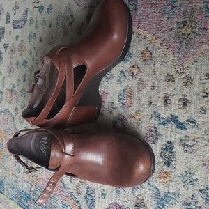 dansko franka wedge brown 37